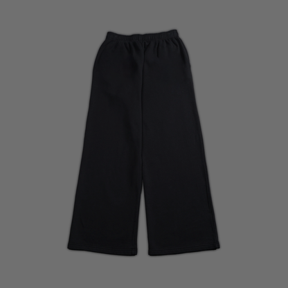 'DCEASED' WIDE LEG LOUNGE SWEATS IN ACTIVE BLACK