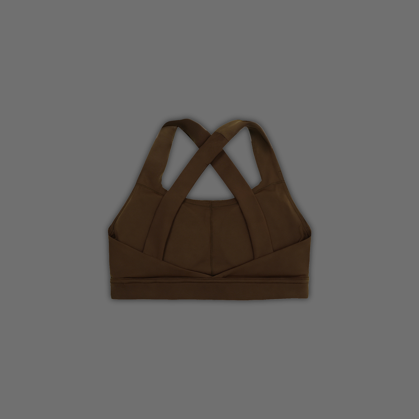 'WHY DO WE SCAR' DLFemme™ SHOCKPROOF SPORTS BRA IN MOCHA