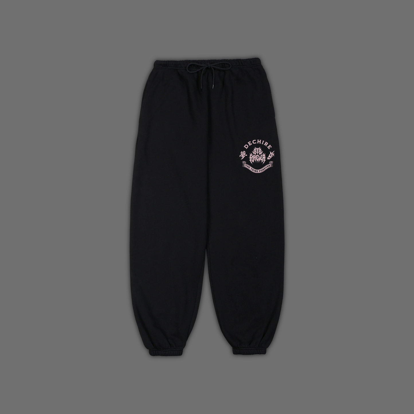 DL:ESSENTIALS 04 BAGGY PLUSH SWEATS IN BLACK