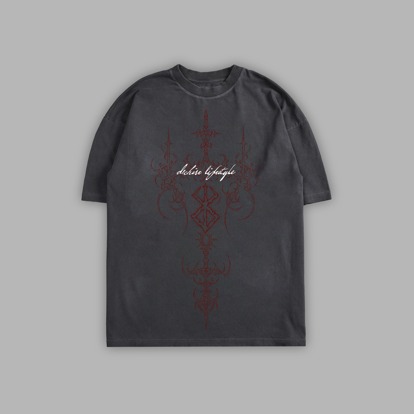 BERSERK 97' 'LIMITED' 8oz OVERSIZED TEE IN GREY