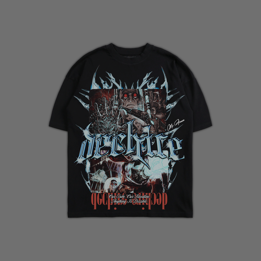 COLD, COLD HEARTS 'LIMITED' OVERSIZED TEE IN BLACK