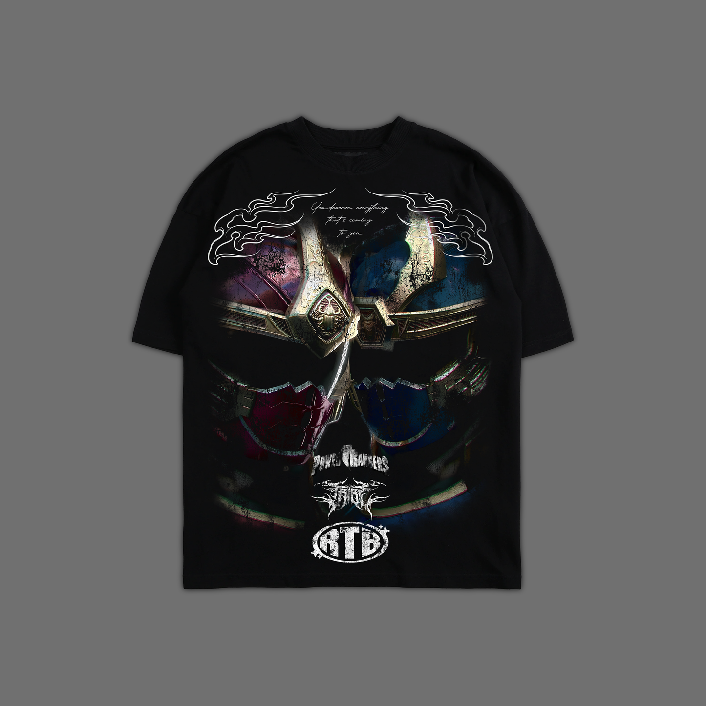 NINJA STORM II THUNDER RANGERS 'LIMITED' OVERSIZED TEE IN BLACK