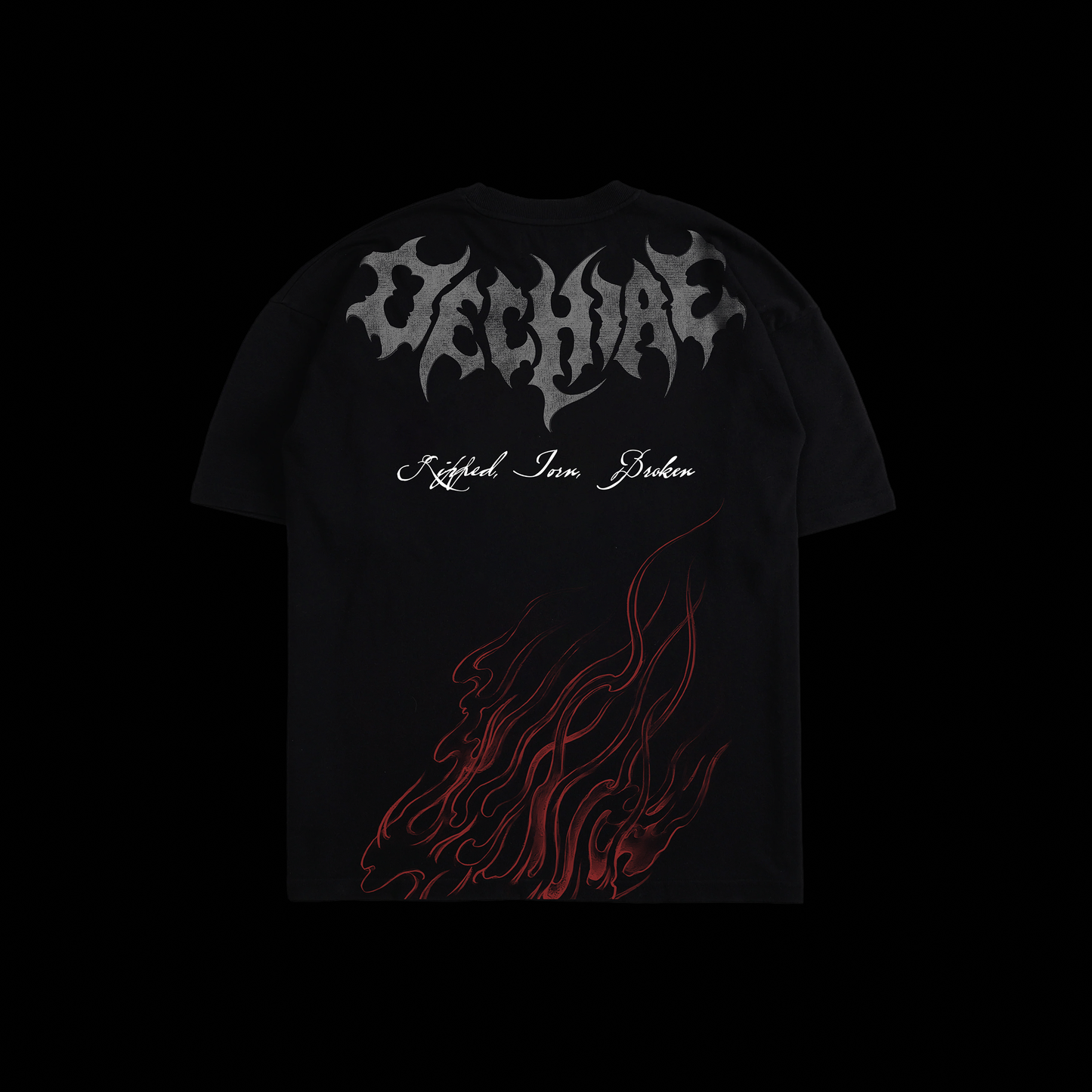 THE DOOMSDAY TITAN 'YEAR 25' OVERSIZED TEE IN BLACK