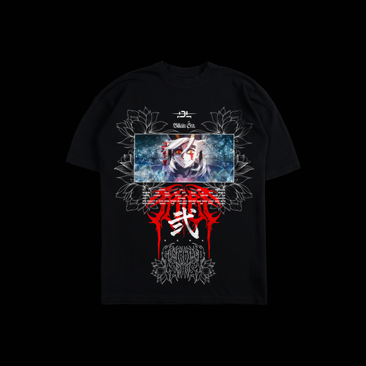 THE RAINBOW EYED DEMON 'LIMITED' OS TEE IN BLACK