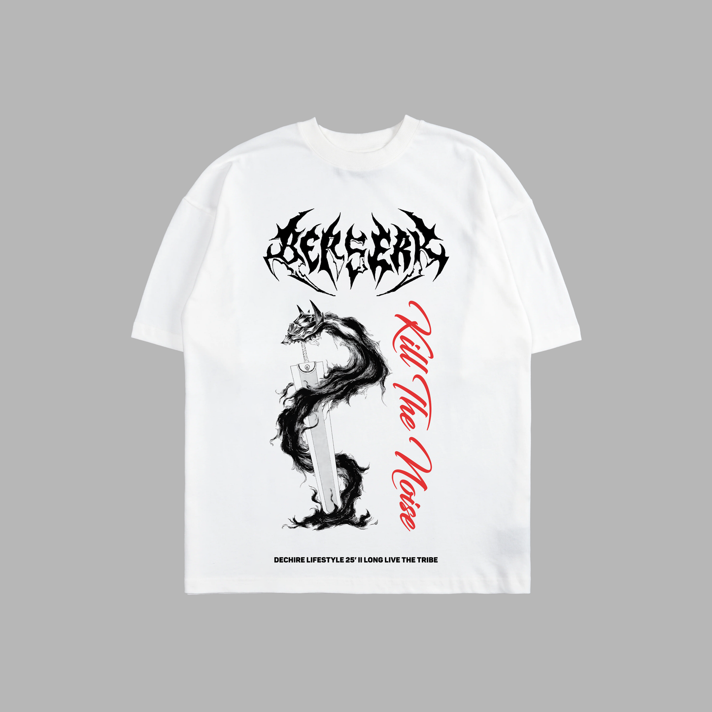 BERSERKER 'LIMITED' 6oz OVERSIZED TEE IN WHITE