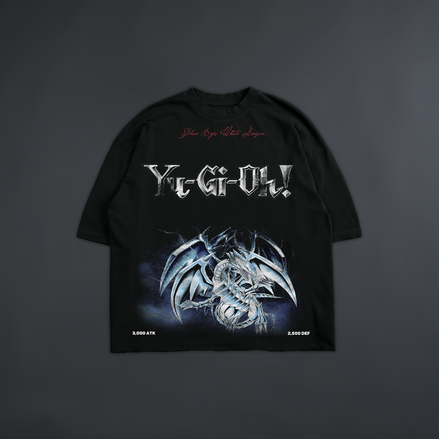 YAMI YUGI & BLUE EYES 'LIMITED' DL:MADE RAW HEM OVERSIZED TEE