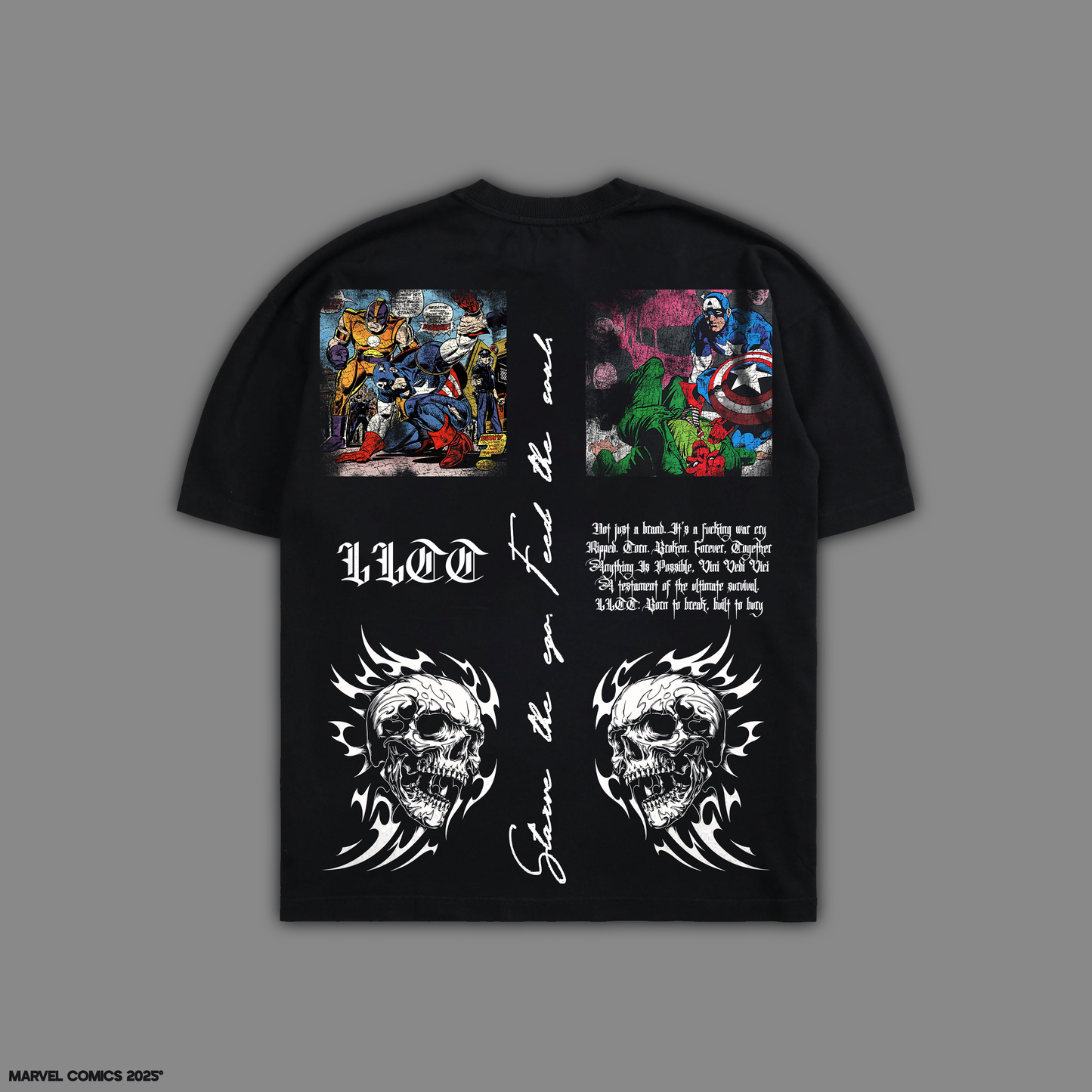 THE FIRST AVENGER 'LIMITED' 10oz OVERSIZED TEE IN BLACK