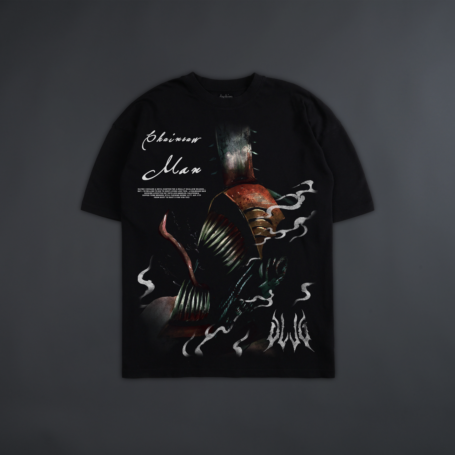 CHAINSAW MAN '1 OF 200' OS TEE SHADOW BLACK EDITION®