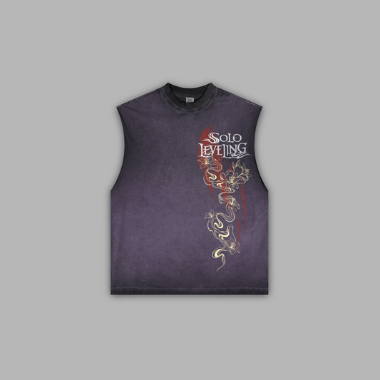 THE DANCER '1 OF 50' WASHED OS CREW NECK TANK IN LAVENDAR