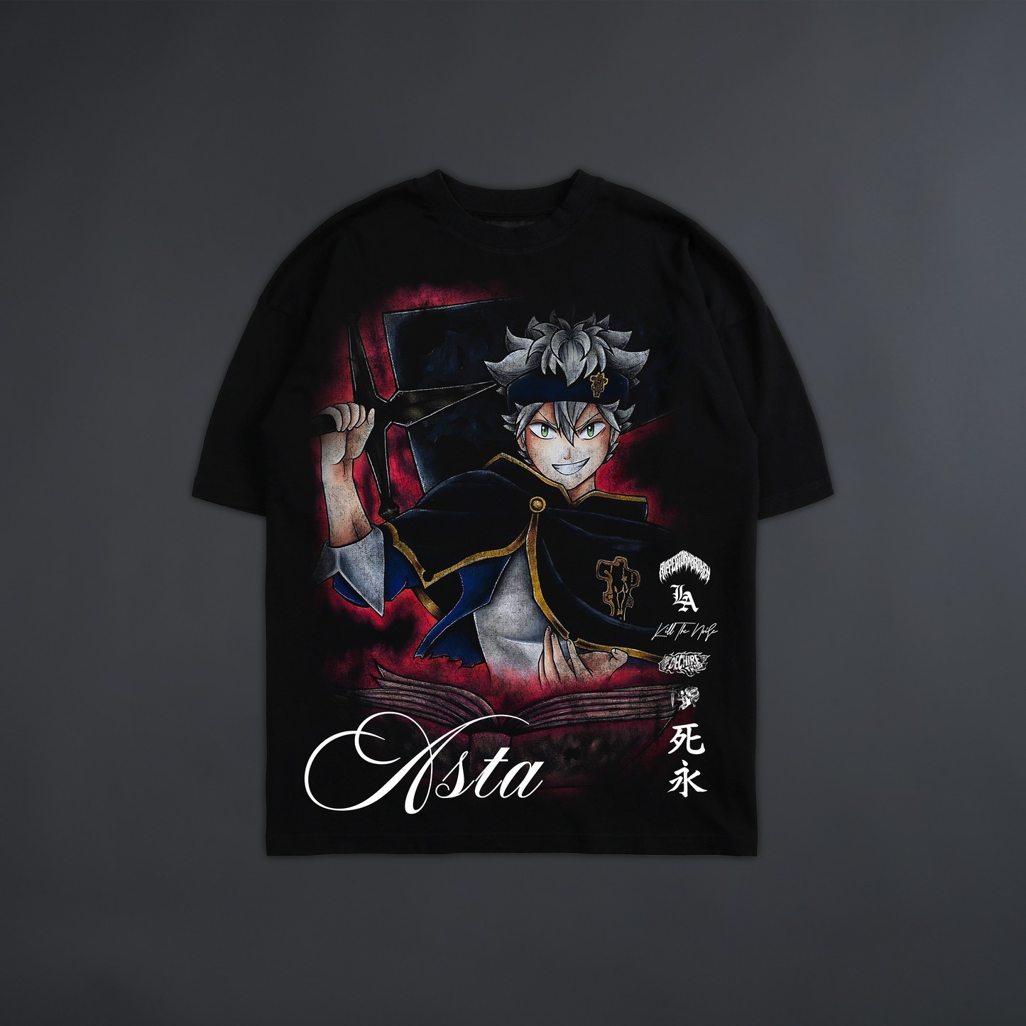 ASTA: GOD OF BLACK 'LIMITED' OVERSIZED TEE IN BLACK