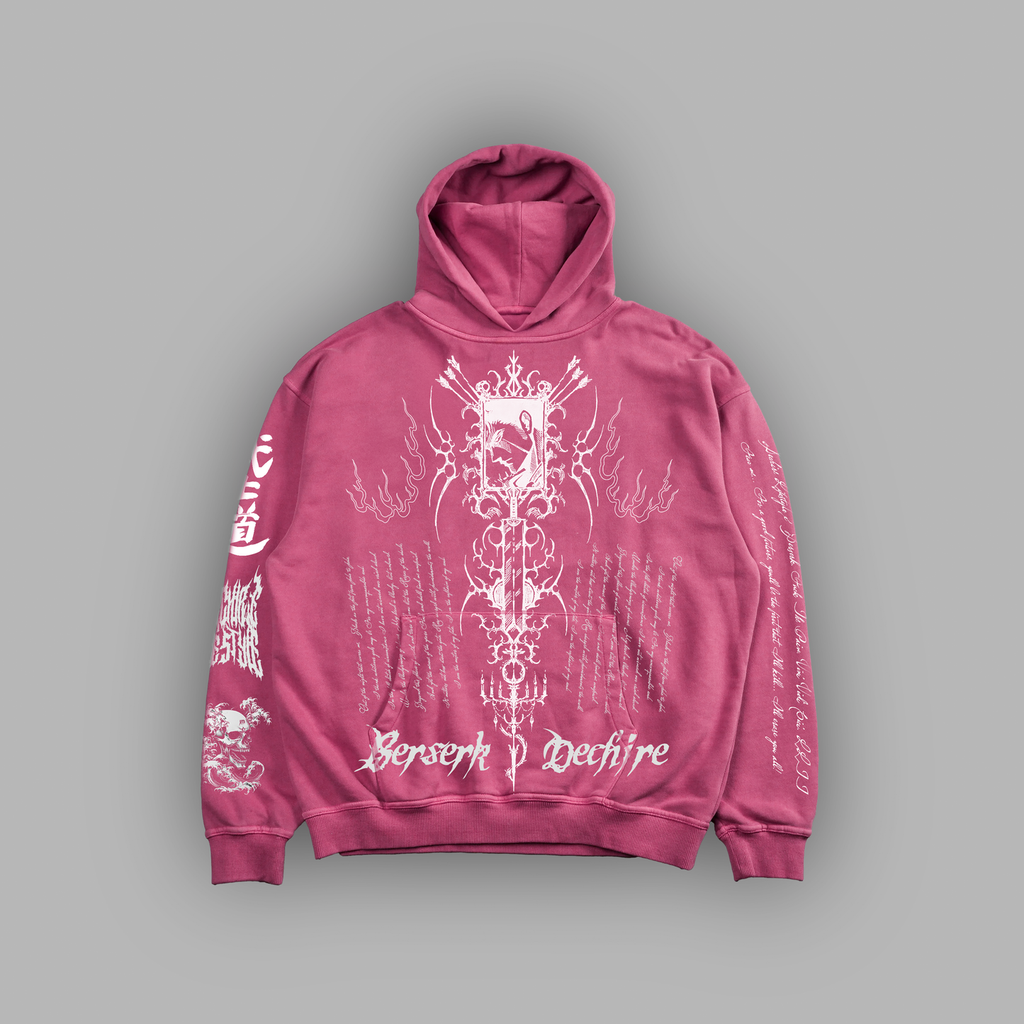 WHISPER OF DEATH '1 OF 50' OVERSIZED SUN FADED HOODIE || BLUSH PINK EDITION®