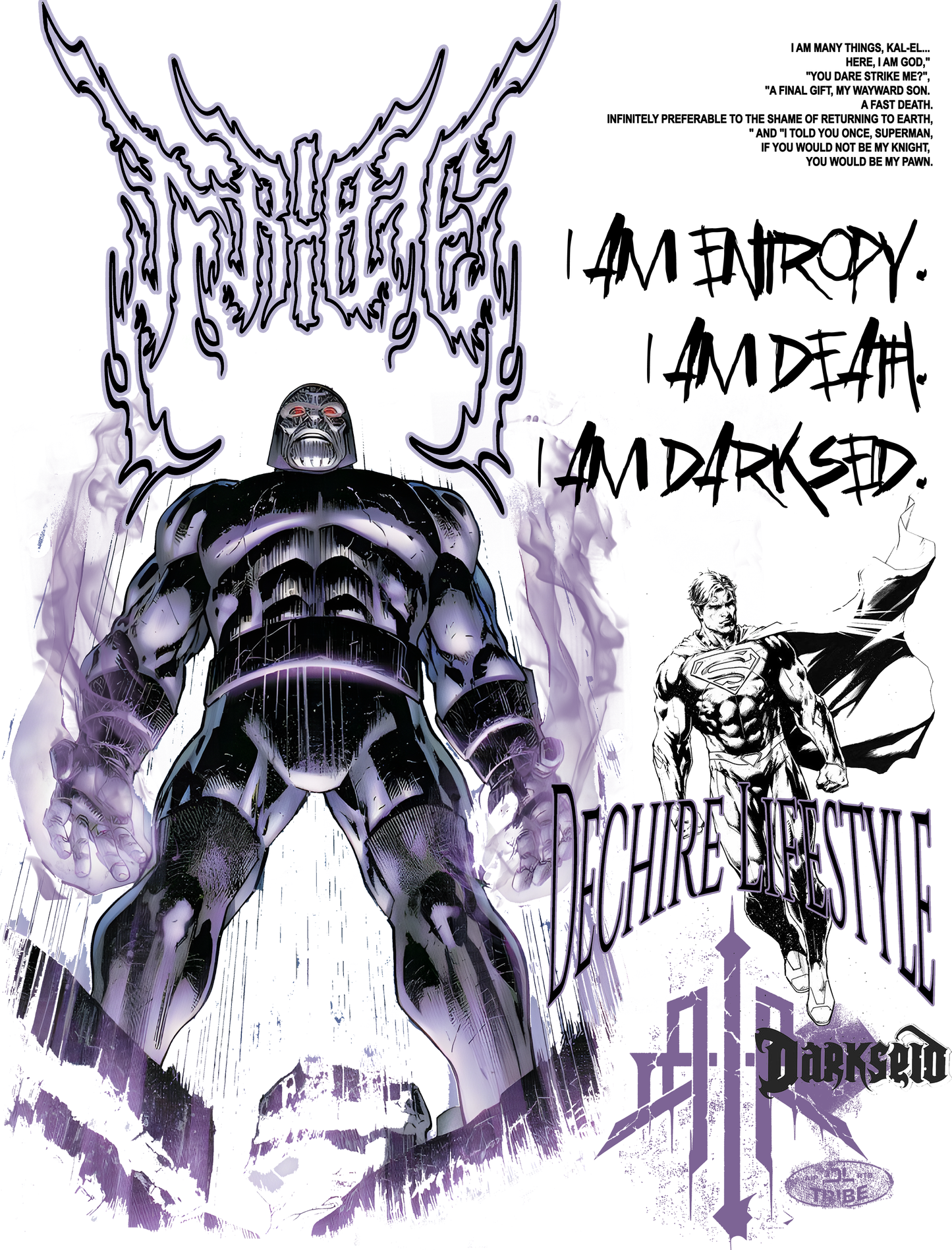 TEK DARKSEID: ENTROPY 'LIMITED' 8.5oz LA:MADE WGD TEE IN WHITE