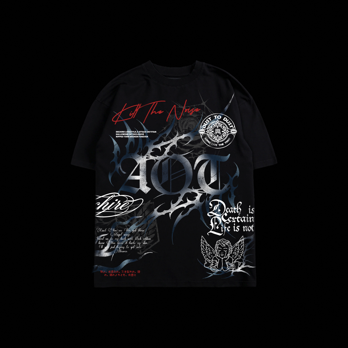 AOT | HOLLOW CROWN '1 OF 500' OS TEE IN BLACK