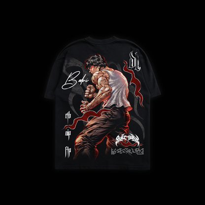 範馬 | THE GRAPPLER 'LIMITED' OS TEE IN BLACK