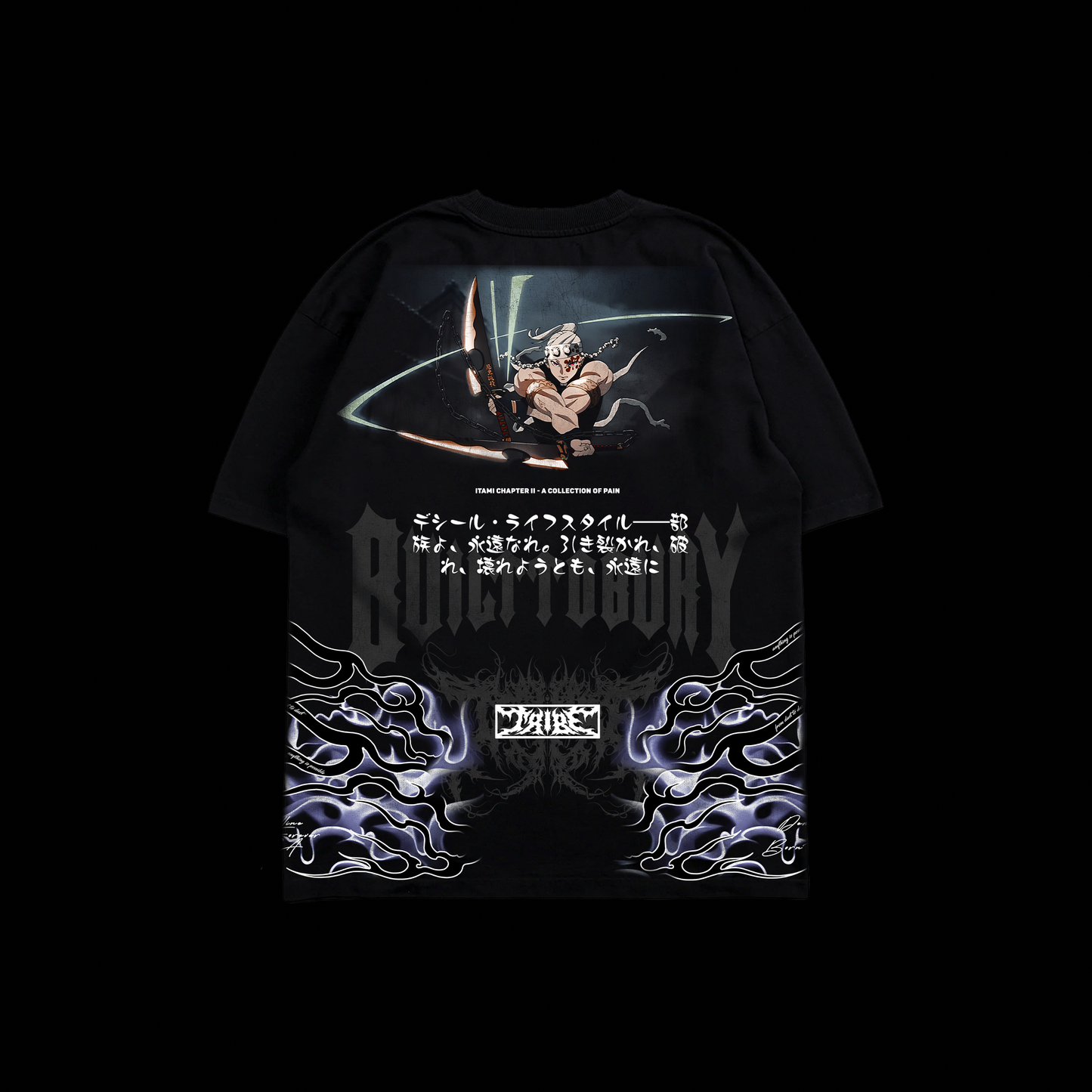 FADING SYMPHONY '1 OF 500' OS TEE IN BLACK