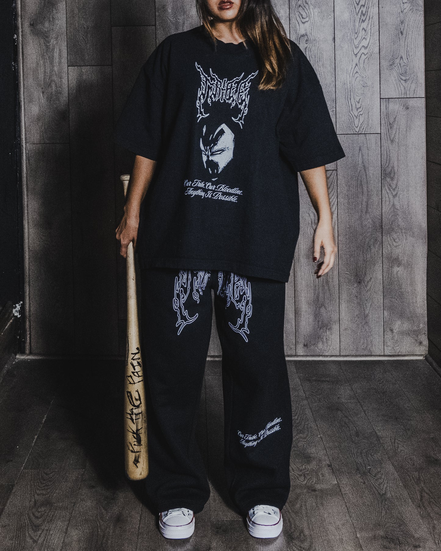 TEK SPAWN 'LIMITED' 8.5oz LA:MADE WGD TEE IN BLACK