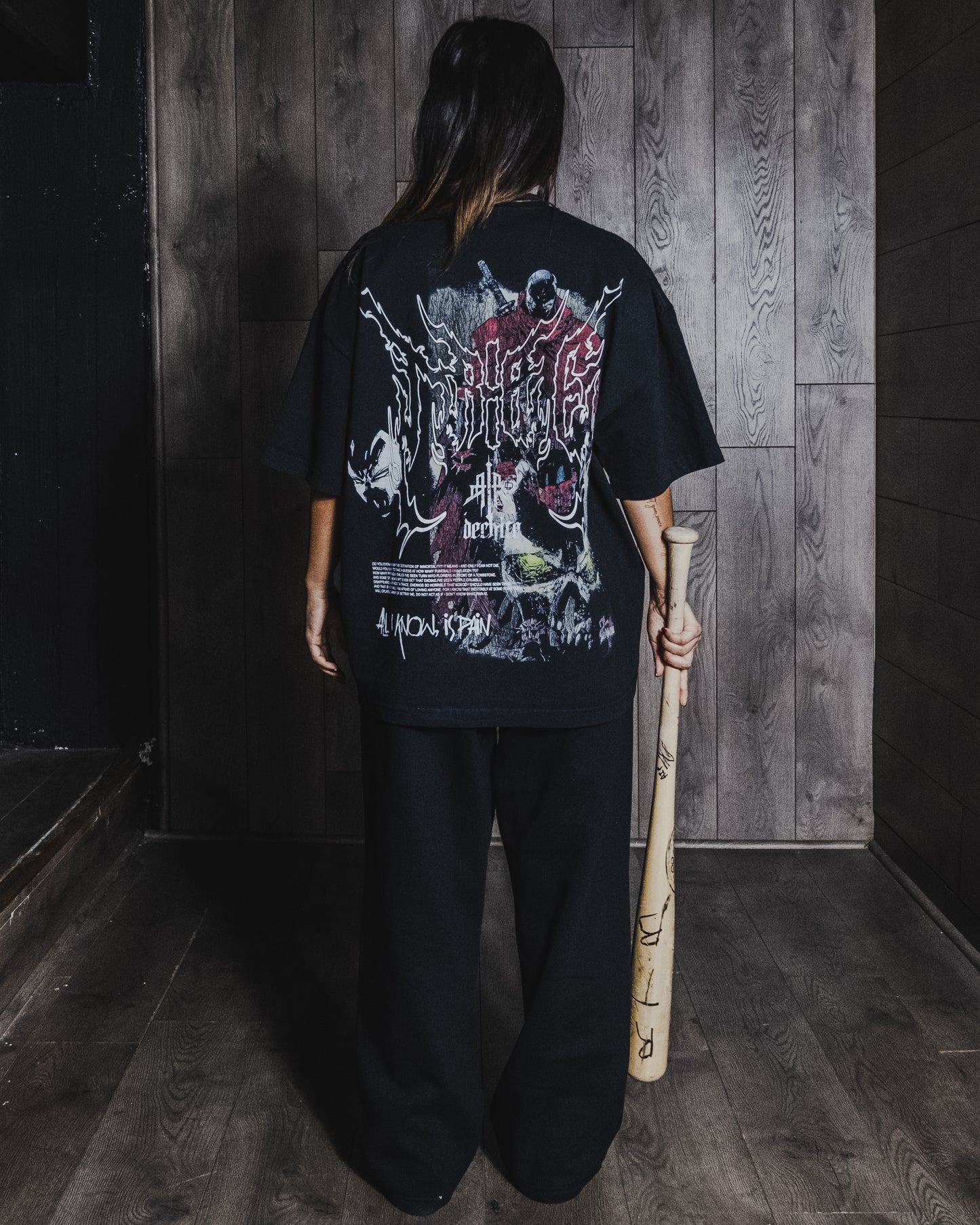 TEK SPAWN 'LIMITED' 8.5oz LA:MADE WGD TEE IN BLACK