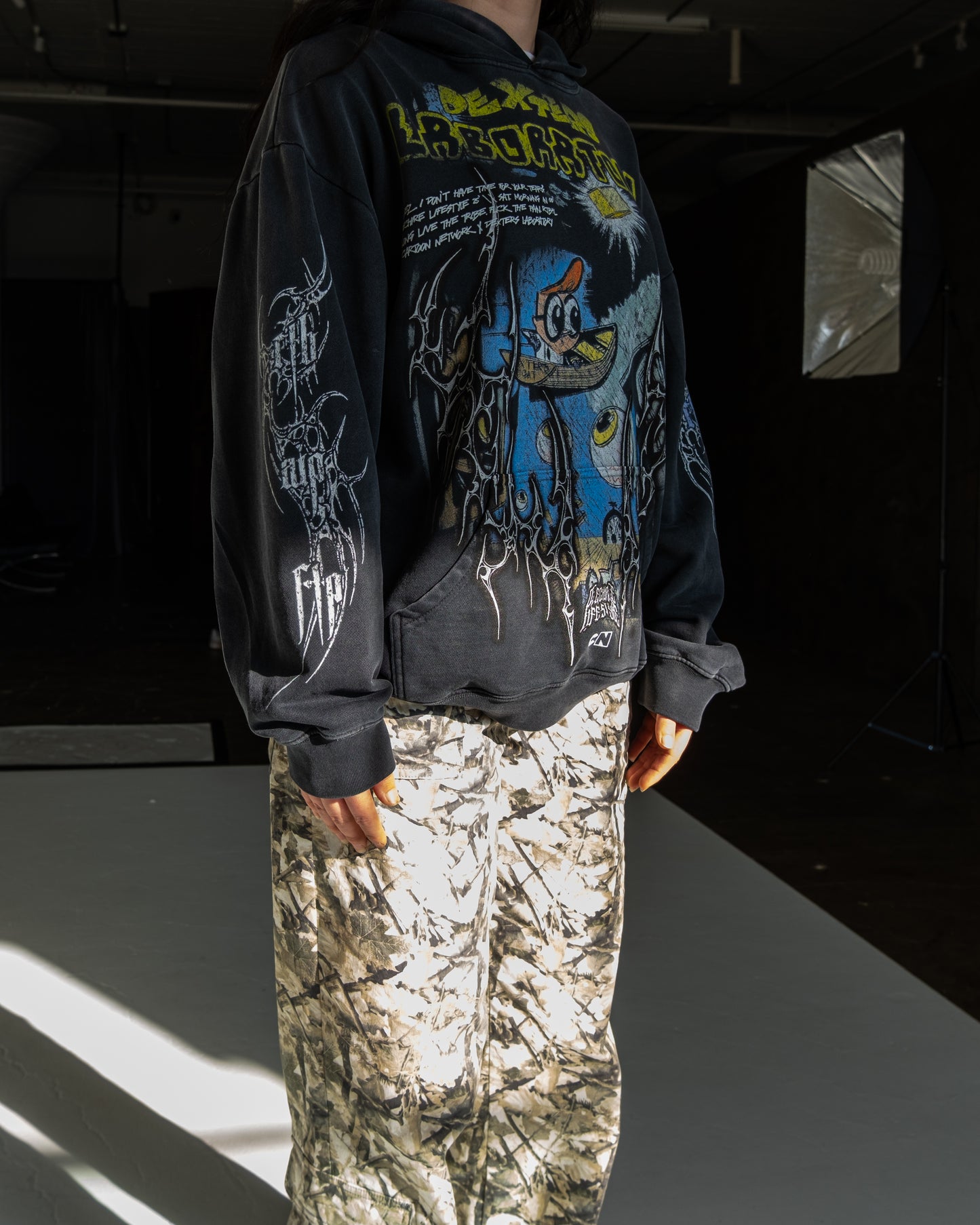 GET OUTTA MY LAB! '1 OF 100' FRENCH TERRY LA:MADE HOODIE IN POTASSIUM WASHED GREY