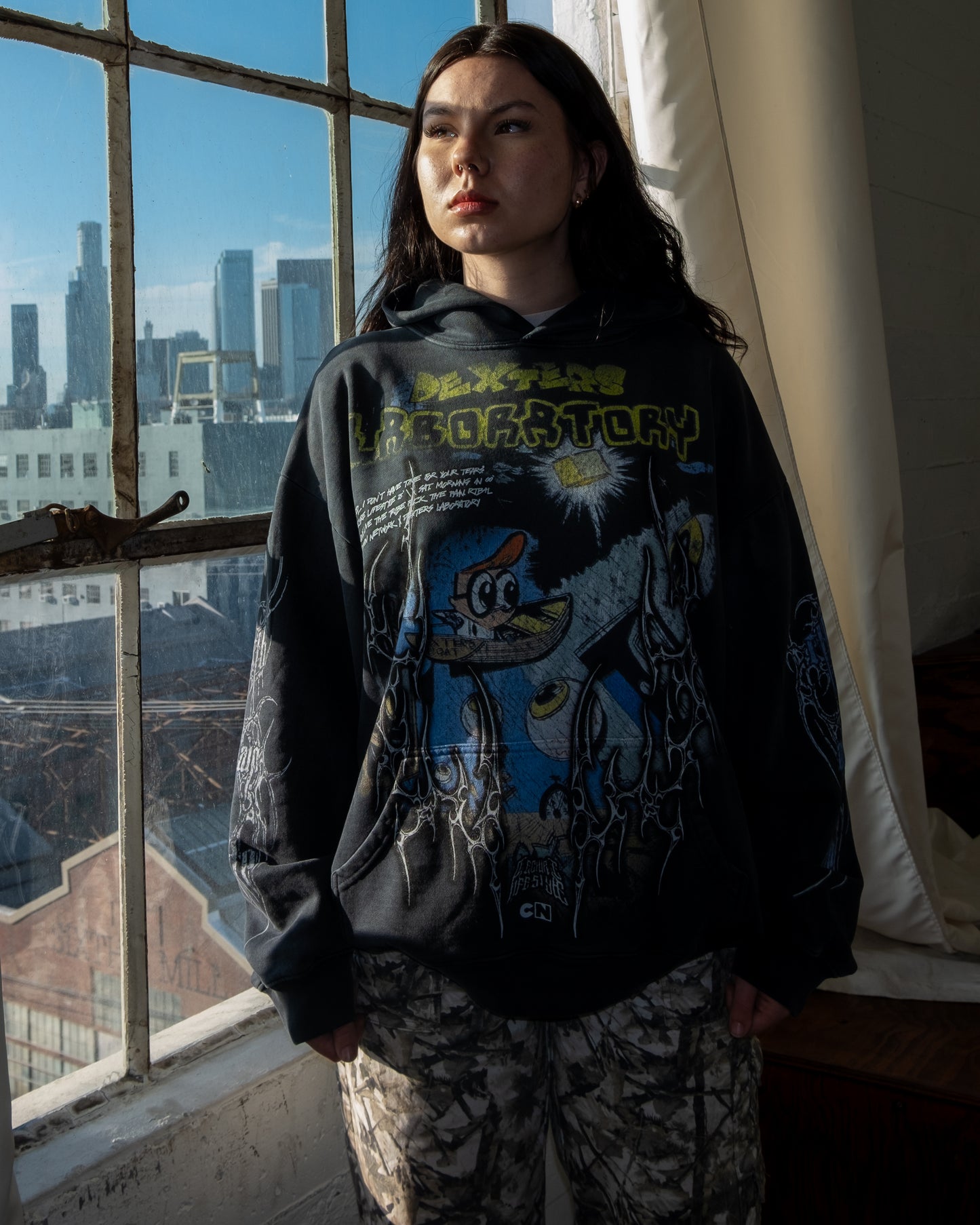 GET OUTTA MY LAB! '1 OF 100' FRENCH TERRY LA:MADE HOODIE IN POTASSIUM WASHED GREY