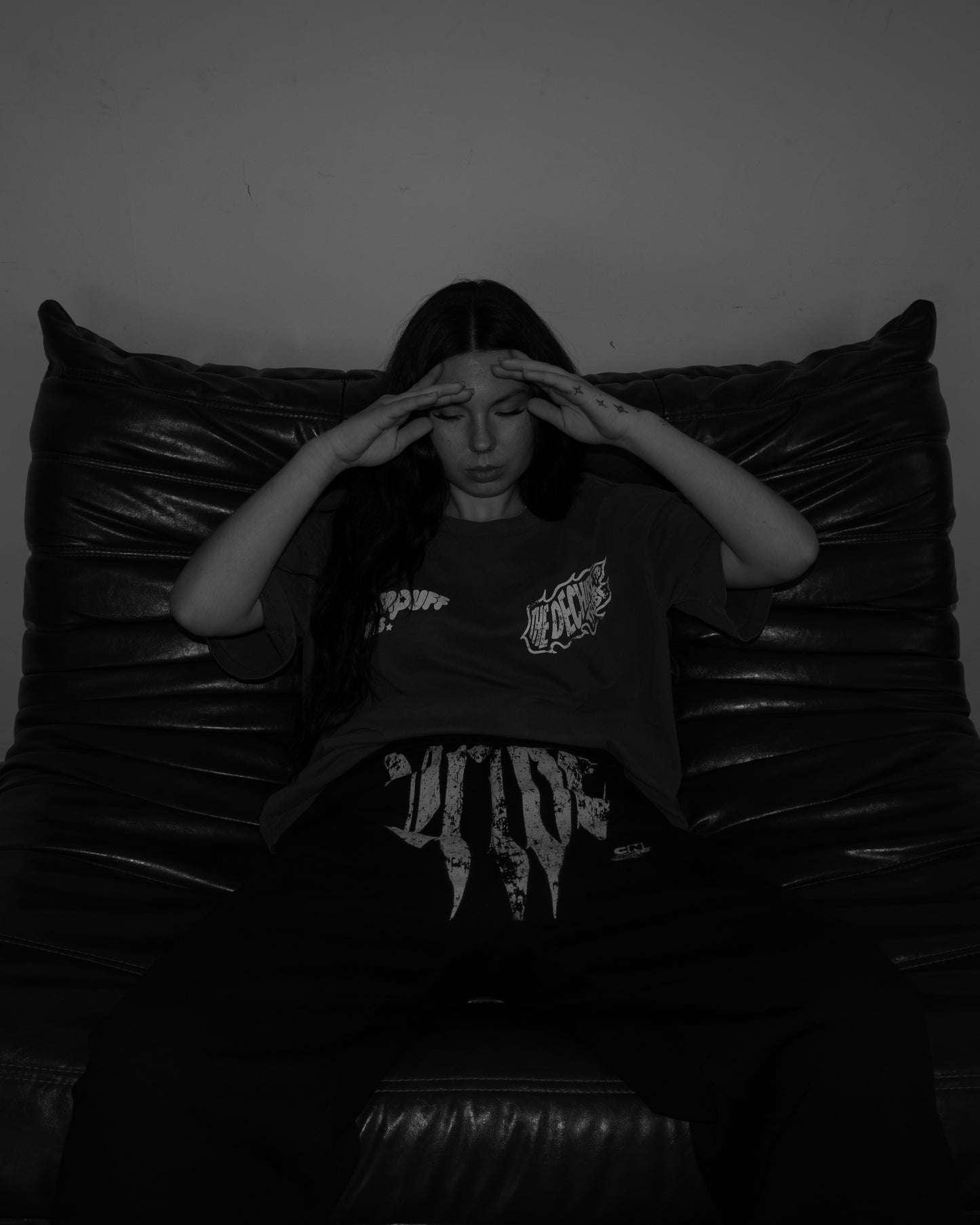 POWER-NOIA 'LIMITED' 240X BOXY OVERSIZED TEE IN FLOWER GRAY