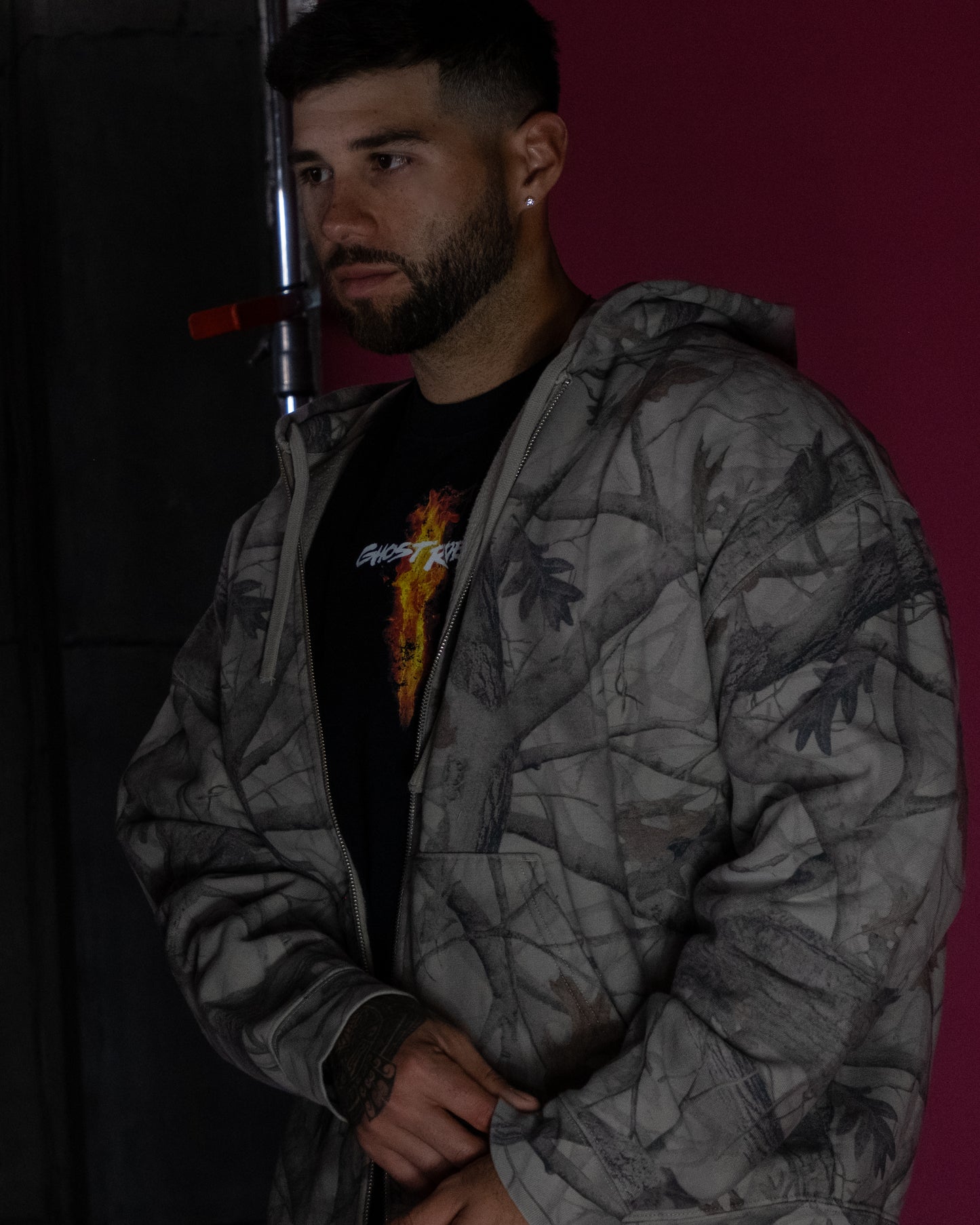 RTB4L V1 "1 OF 50" DL:MADE ZIP HOODIE IN WOODLAND CAMO