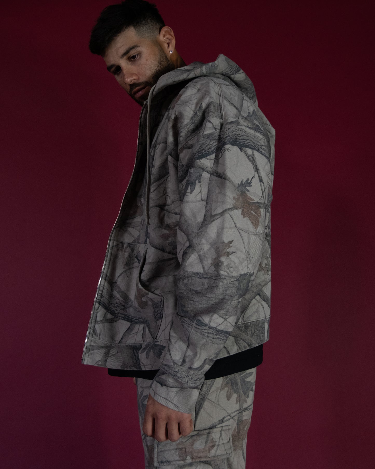 RTB4L V1 "1 OF 50" DL:MADE ZIP HOODIE IN WOODLAND CAMO