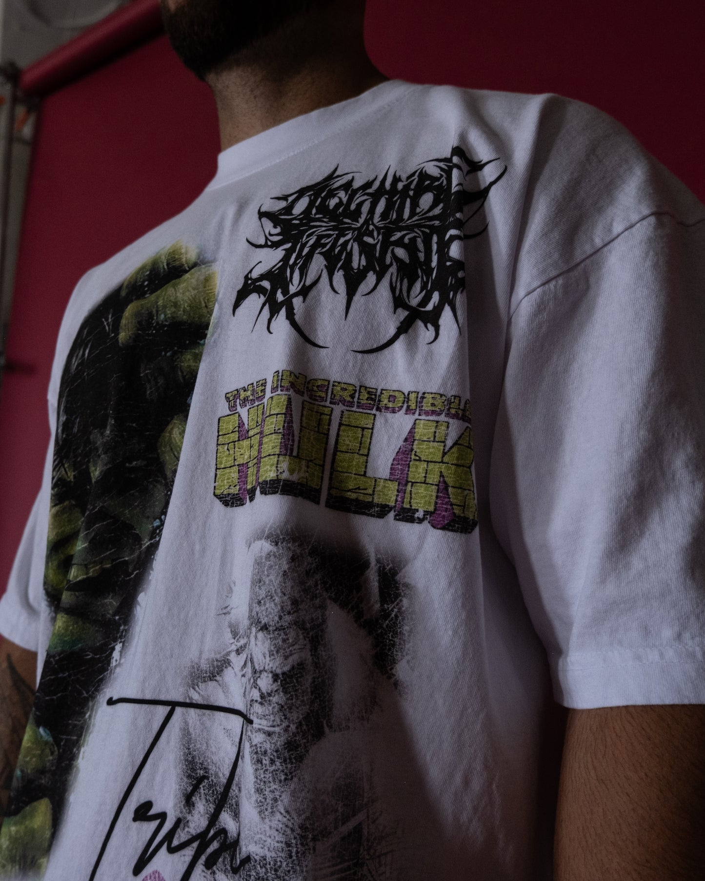 HULK! SMASH! 'LIMITED' 10oz OVERSIZED TEE IN WHITE