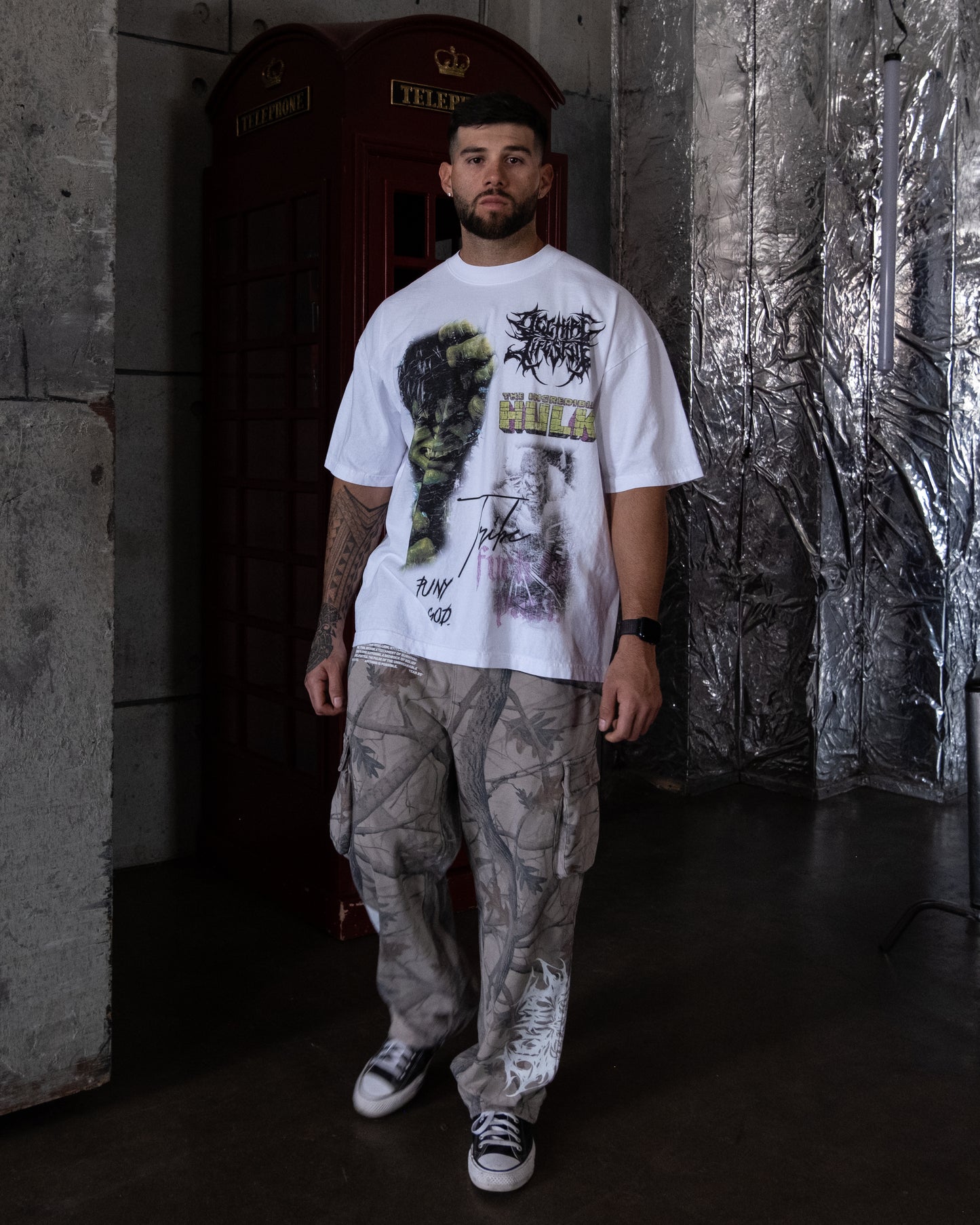 HULK! SMASH! 'LIMITED' 10oz OVERSIZED TEE IN WHITE