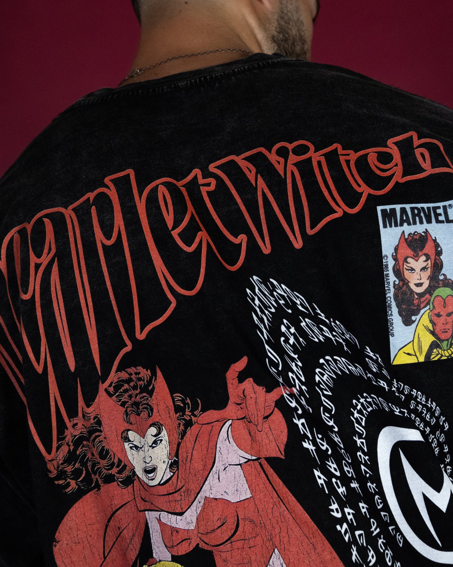 SCARLETT WITCH: WANDA VISION 'LIMITED' 8oz DROP SHOULDER TEE IN BLACK