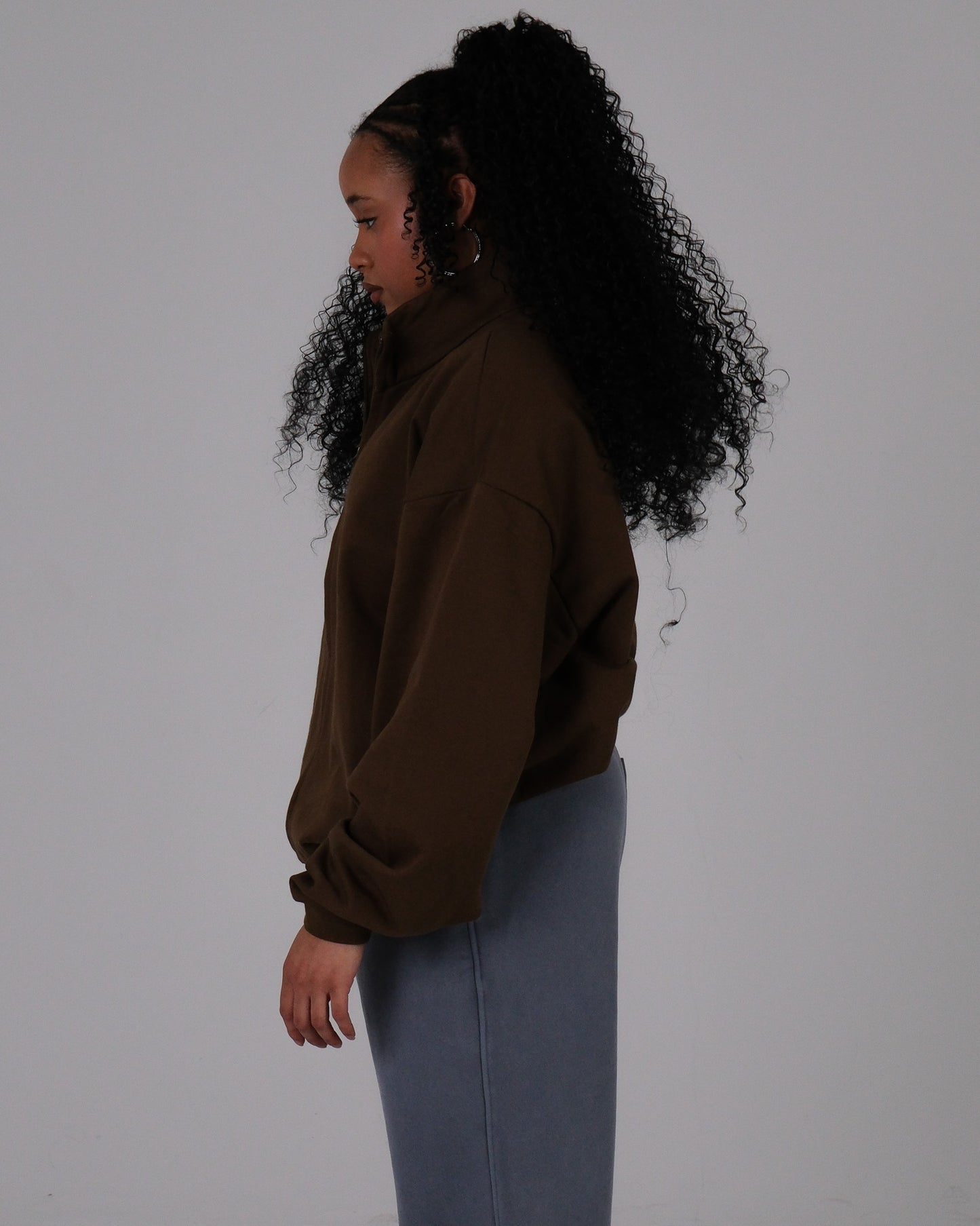 DL: ESSENTIALS 02 FRAYED ENZYME WASHED WIDE LEG SWEATS IN SLATE BLUE