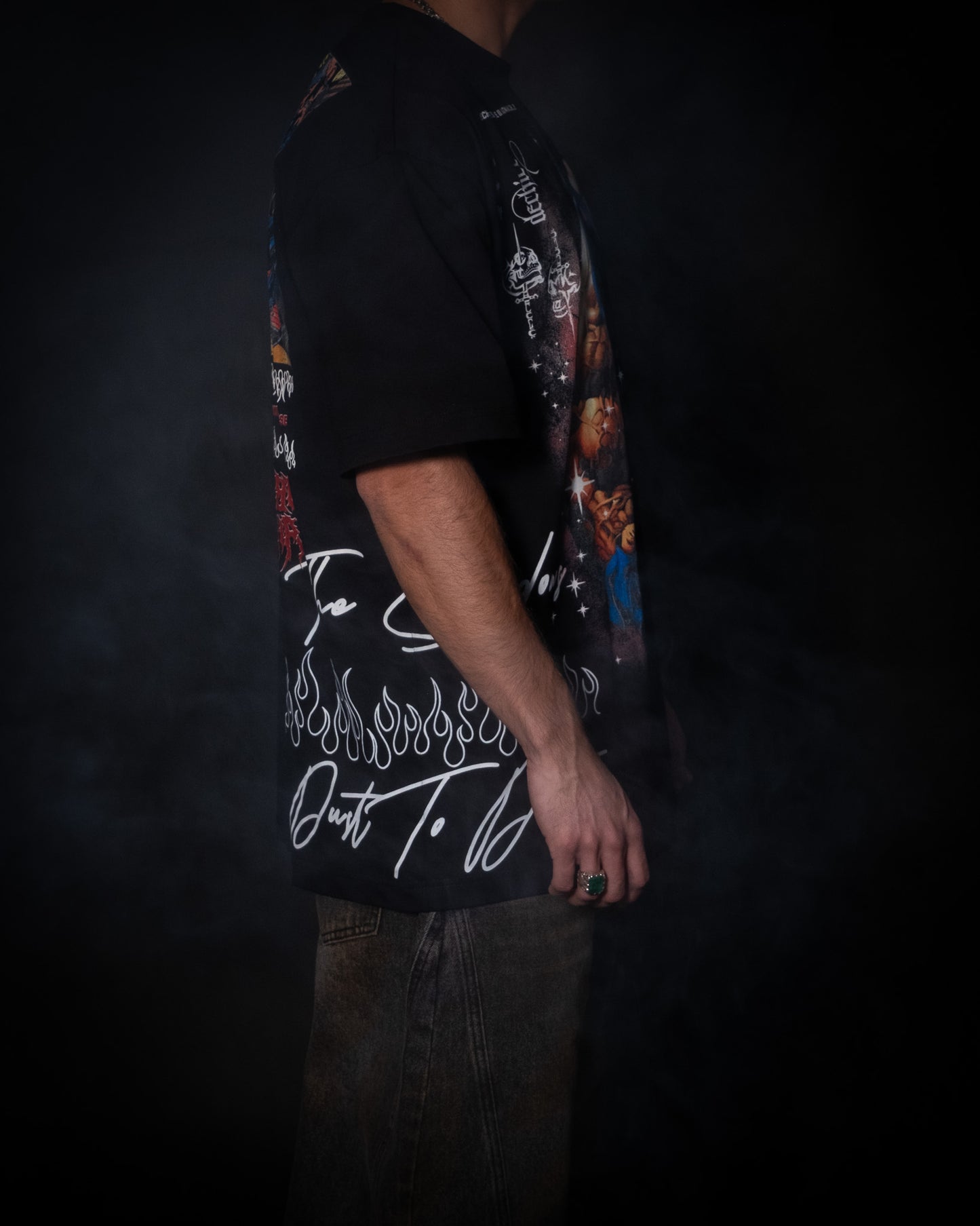 BANE | THE SHADOWS '1 OF 500' OVERSIZED TEE IN BLACK