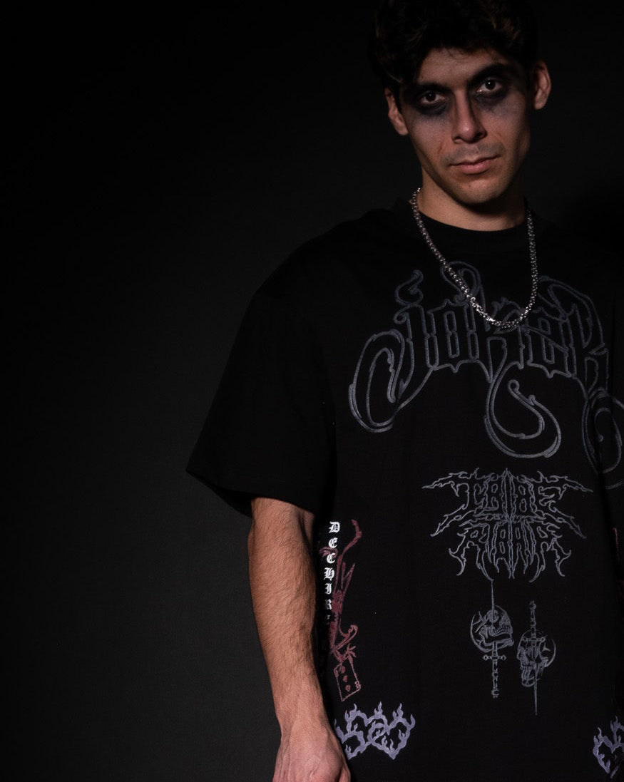 CLOWN PRINCE OF GOTHAM '1 OF 500' OVERSIZED TEE IN BLACK