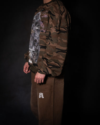 ABSOLUTE BATMAN '1 OF 50' HVYWT OVERSIZED CAMO CREWNECK