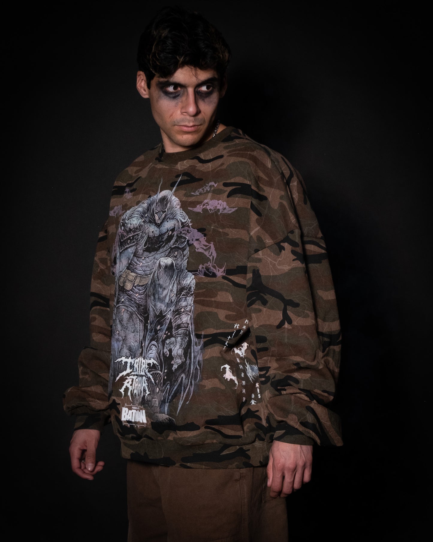 ABSOLUTE BATMAN '1 OF 50' HVYWT OVERSIZED CAMO CREWNECK