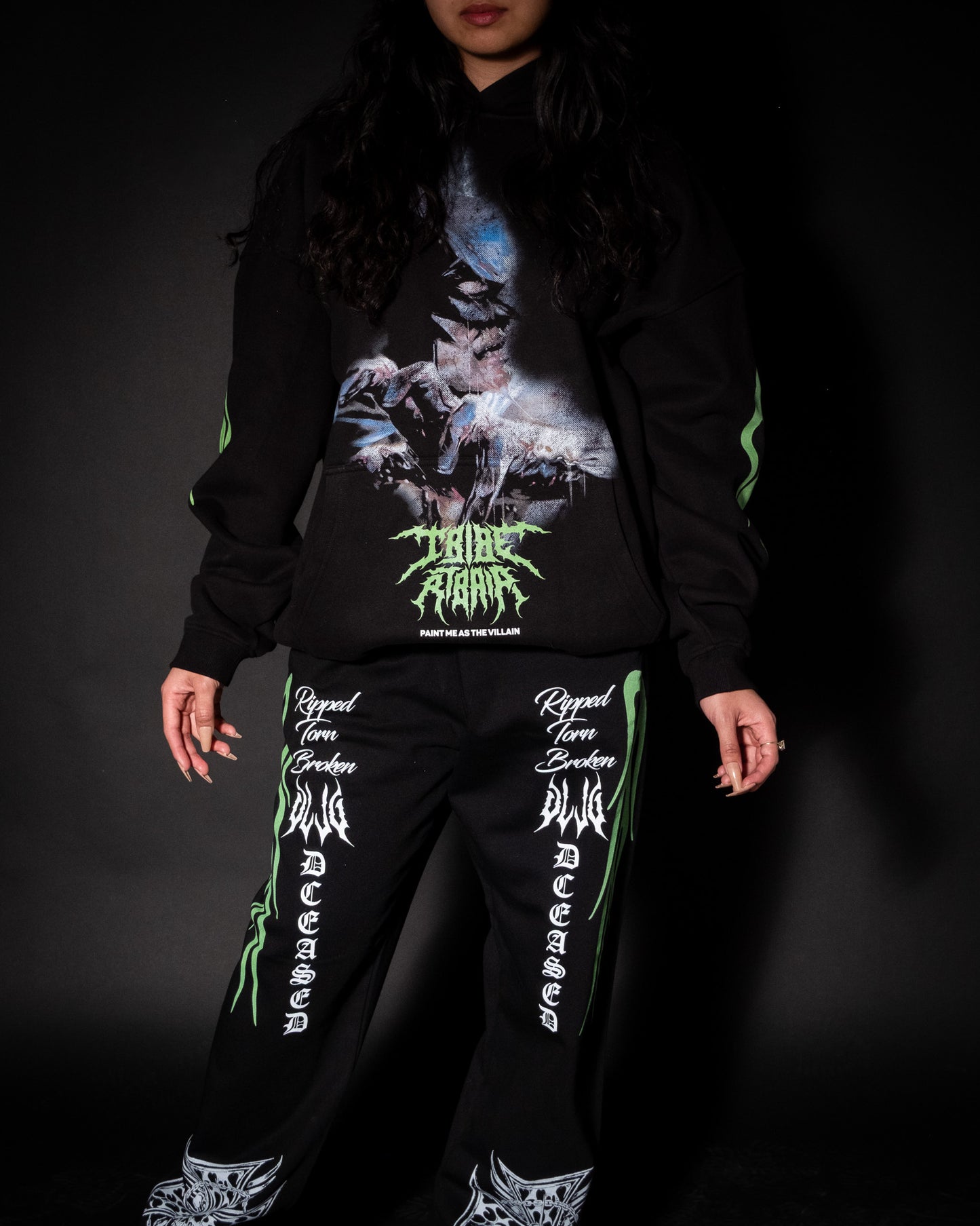 DCEASED 'LIMITED' OVERSIZED HOODIE IN BLACK