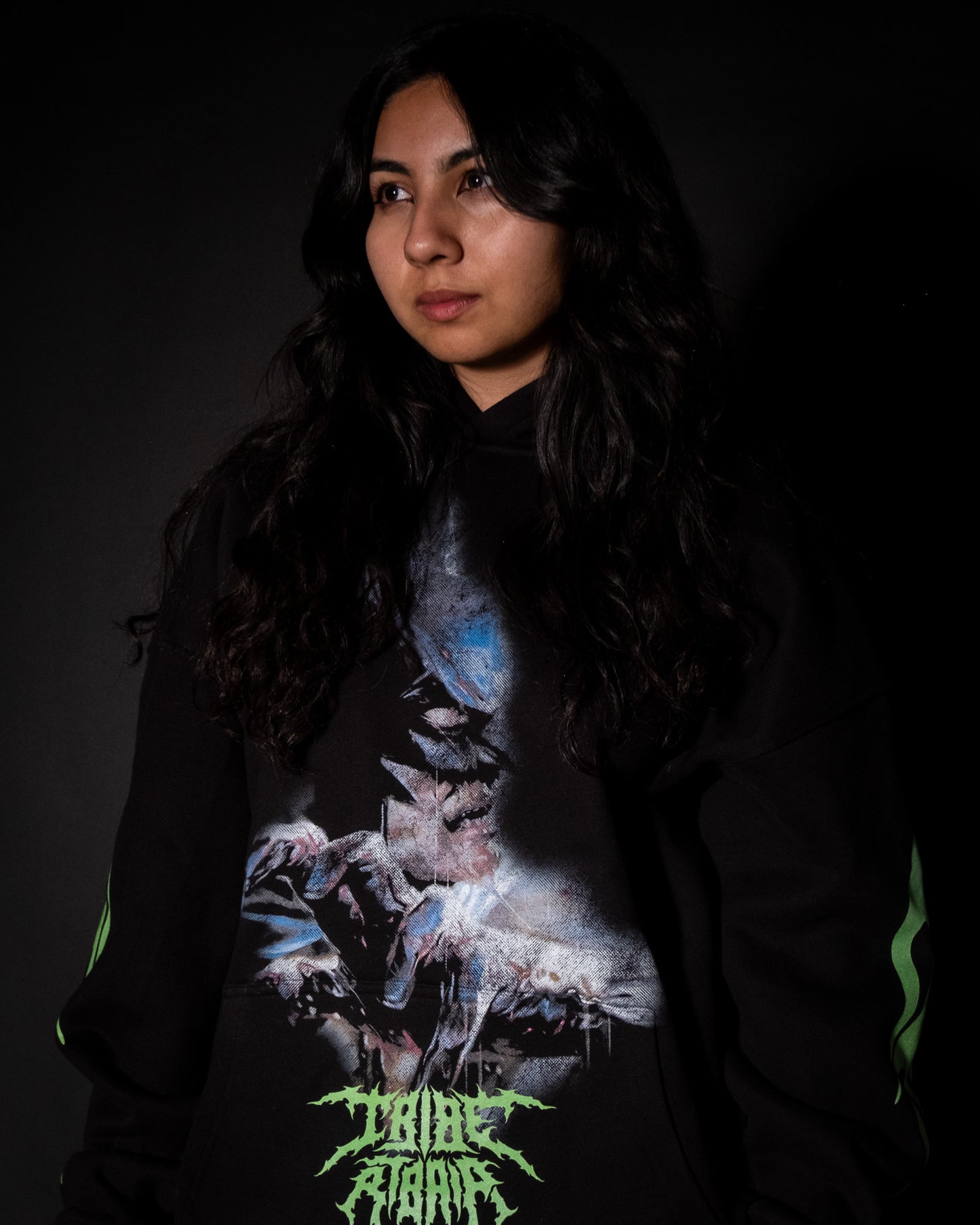 DCEASED 'LIMITED' OVERSIZED HOODIE IN BLACK