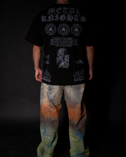 HARLEY & JOKER'S '1 OF 100' HAND GRAFFITIED BAGGY WL JEANS