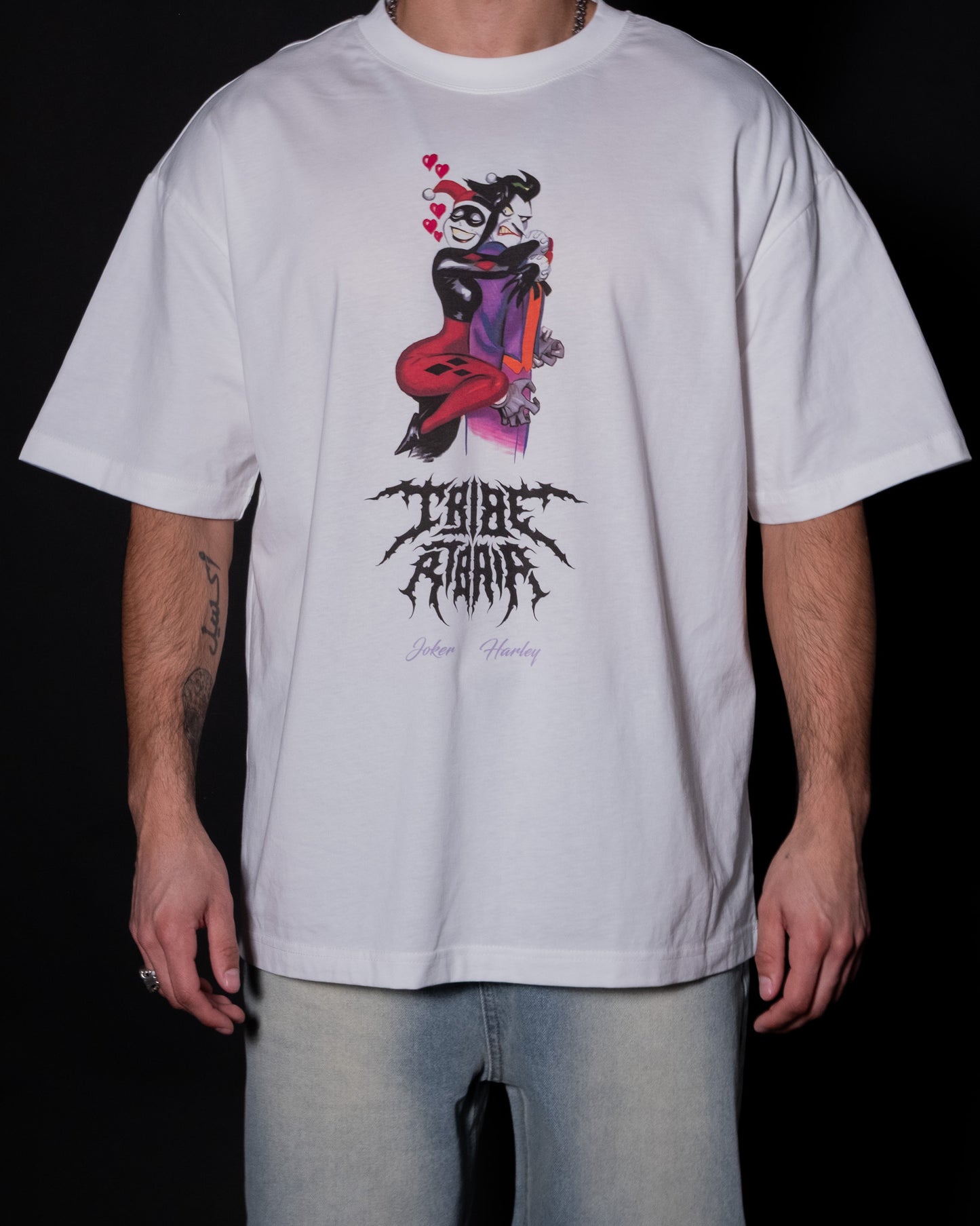 JOKER & HARLEY | RCL '97 SERIES' OVERSIZED TEE IN WHITE