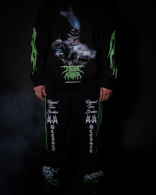 DCEASED 'LIMITED' OVERSIZED HOODIE IN BLACK