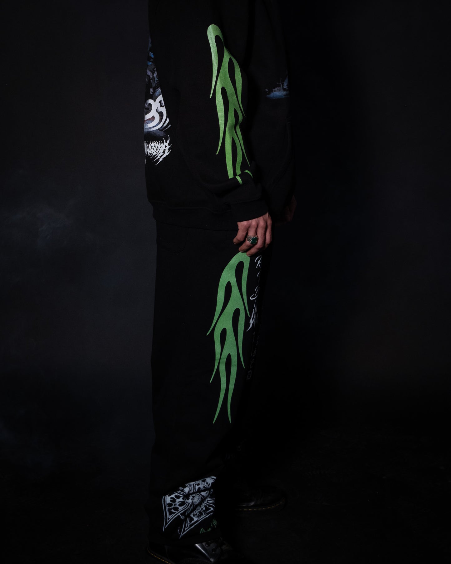 DCEASED 'LIMITED' OVERSIZED HOODIE IN BLACK