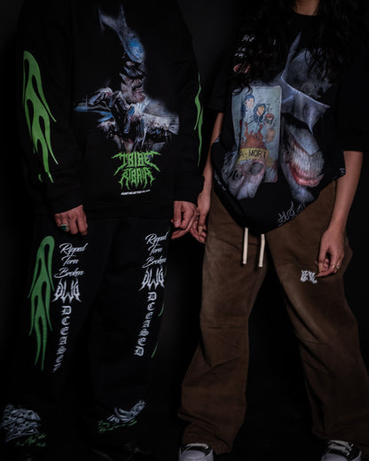 DCEASED 'LIMITED' OVERSIZED HOODIE IN BLACK