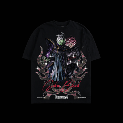 rosé | GOKU BLACK 'STAMPED CAMO SERIES' OS TEE IN BLACK & GRAY