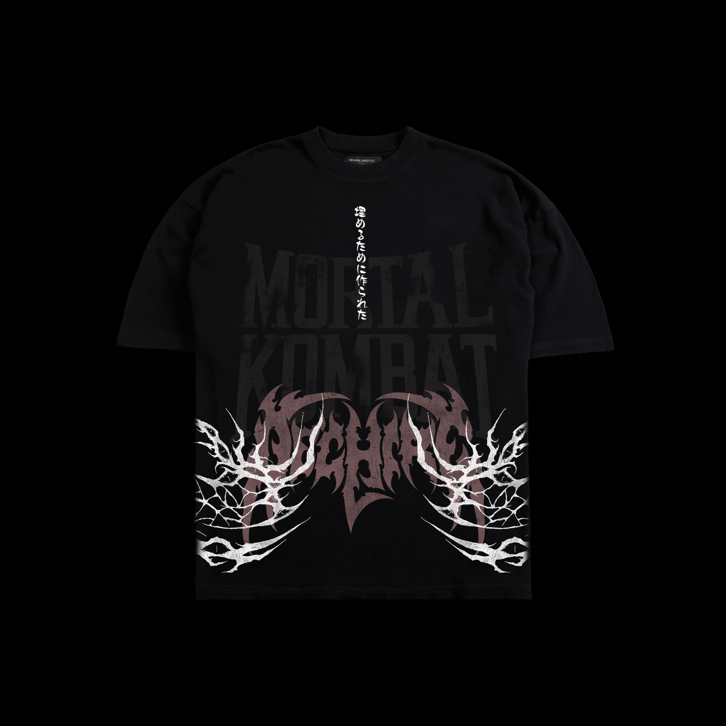 MK | LIU KANG '1 OF 500' OS TEE IN BURGANDY & BLACK