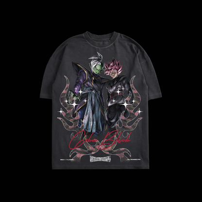 rosé | GOKU BLACK 'STAMPED CAMO SERIES' OS TEE IN BLACK & GRAY