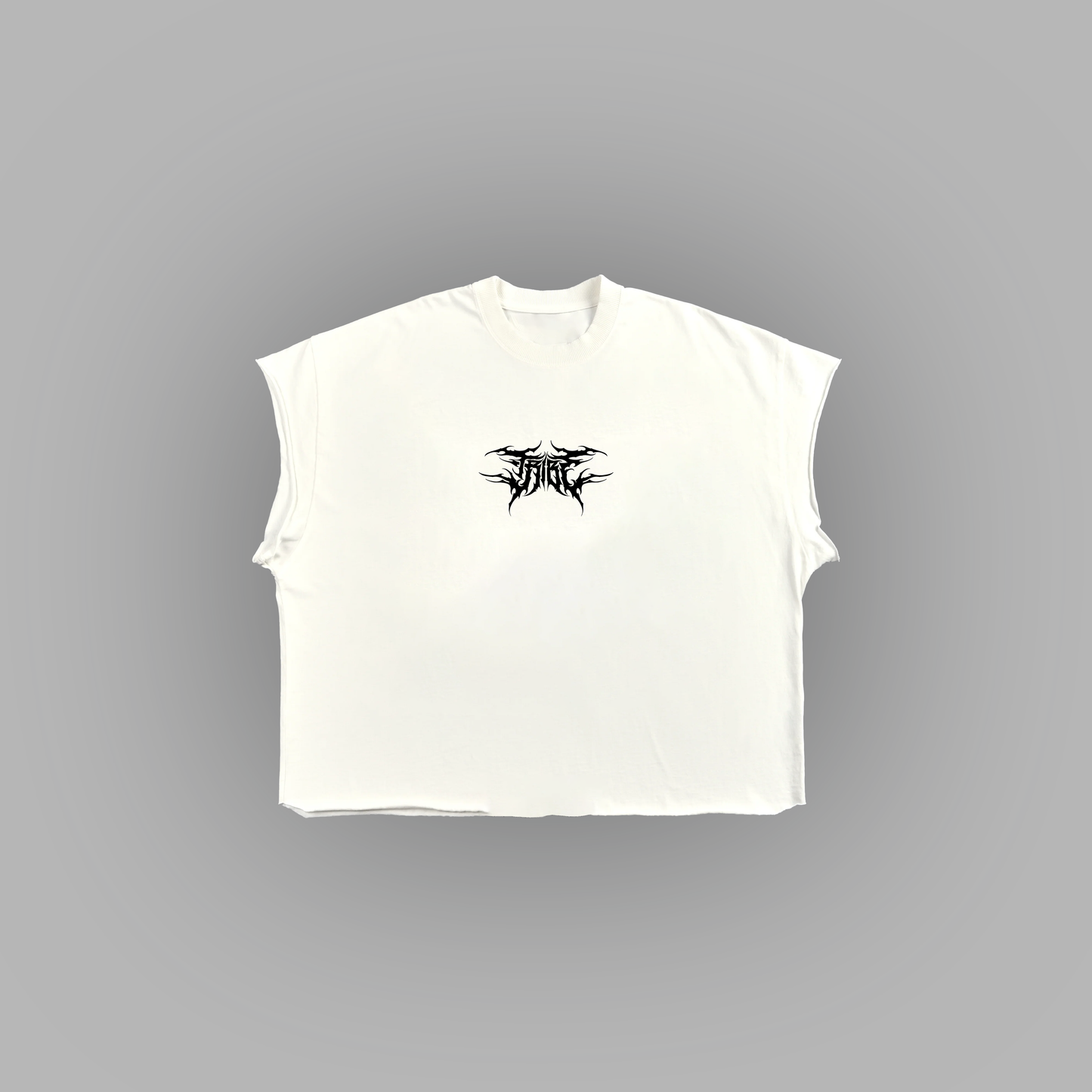 EP. I THE PHANTOM MENACE 'LIMITED' RAW EDGE BOXY MUSCLE TEE IN WHITE