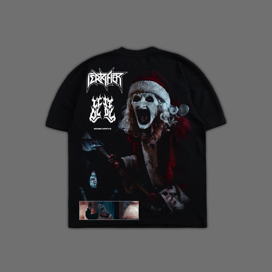TERRIFIER: ART THE CLOWN '1 OF 200' OVERSIZED TEE IN BLACK