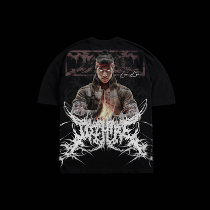 MK | LIU KANG '1 OF 500' OS TEE IN BURGANDY & BLACK