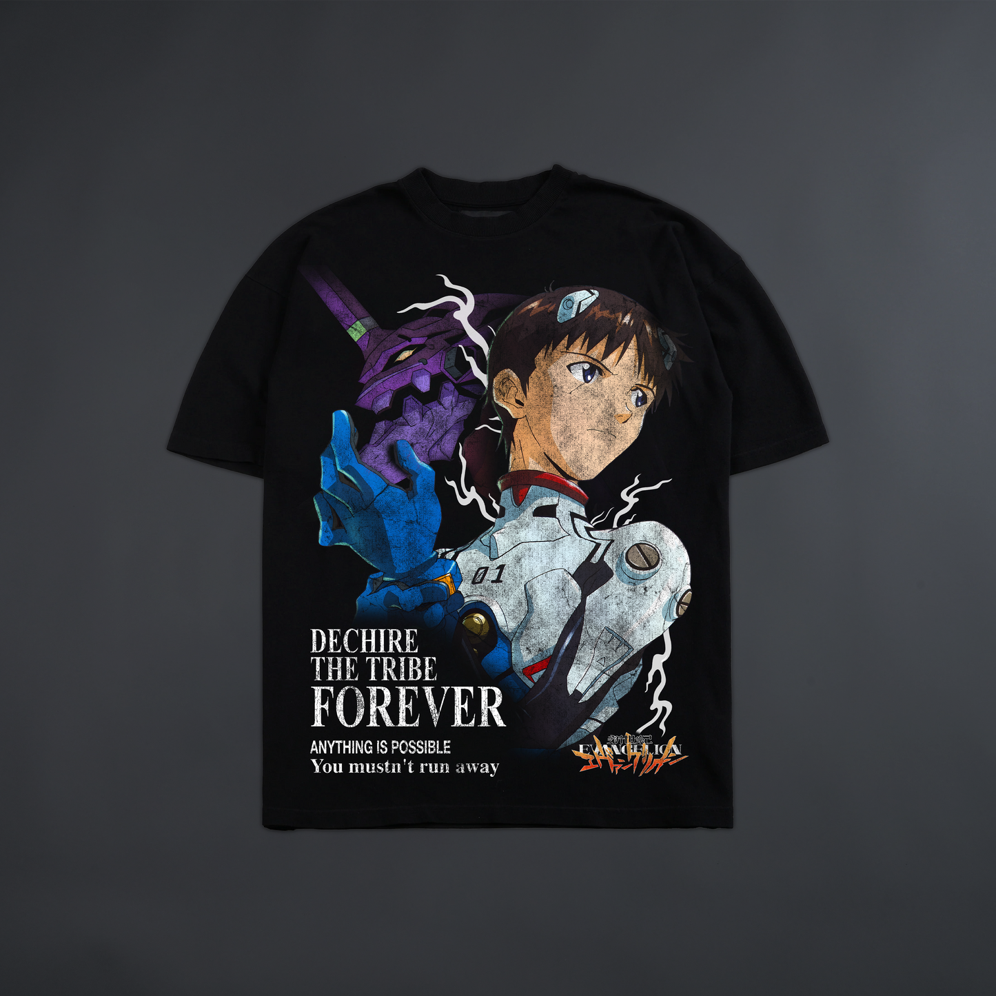 EVA-01 'LIMITED' OVERSIZED TEE IN BLACK