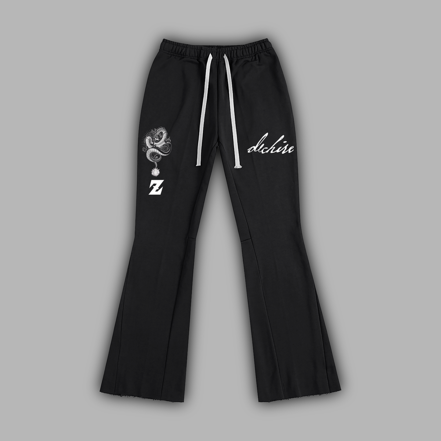 Z ... '1 OF 50' WIDE LEG FLARE SWEATS IN BLACK