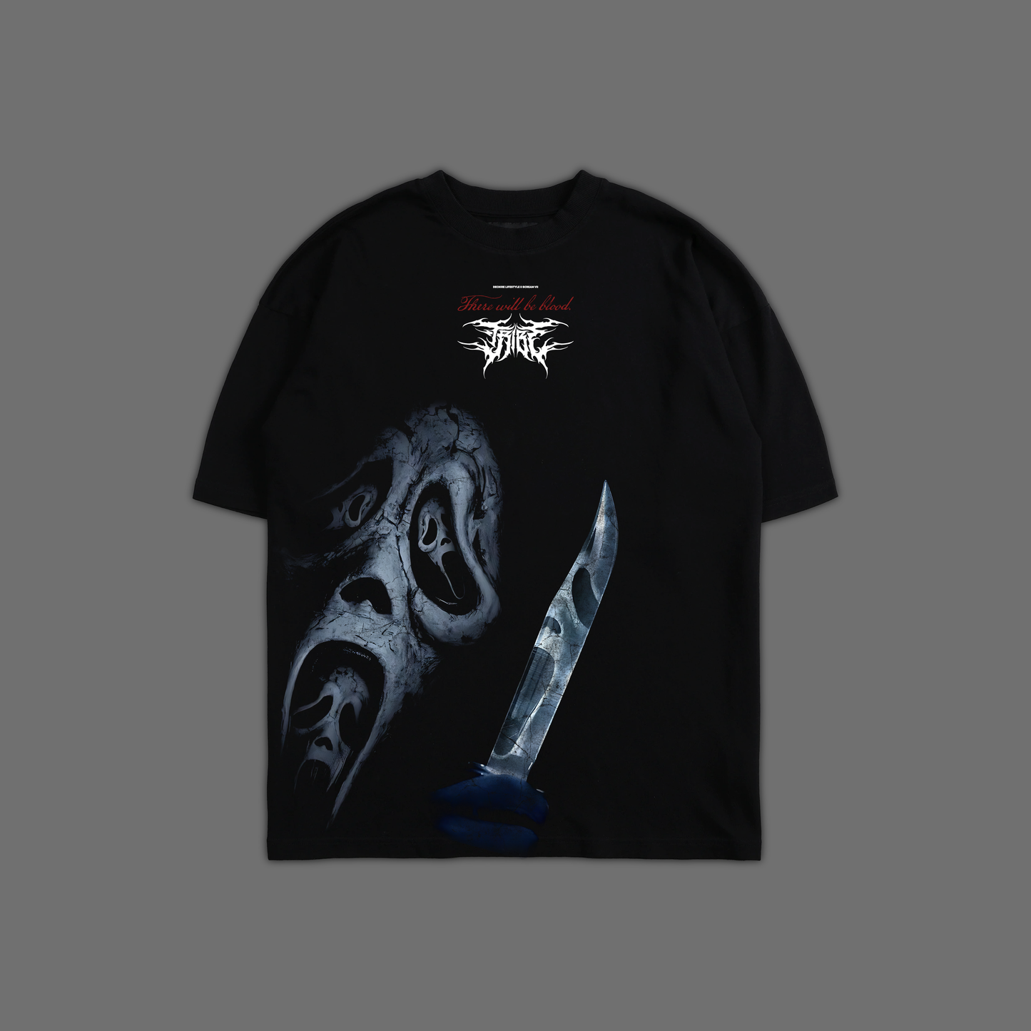 SCREAM: GHOSTFACE '1 OF 100' OVERSIZED TEE IN BLACK